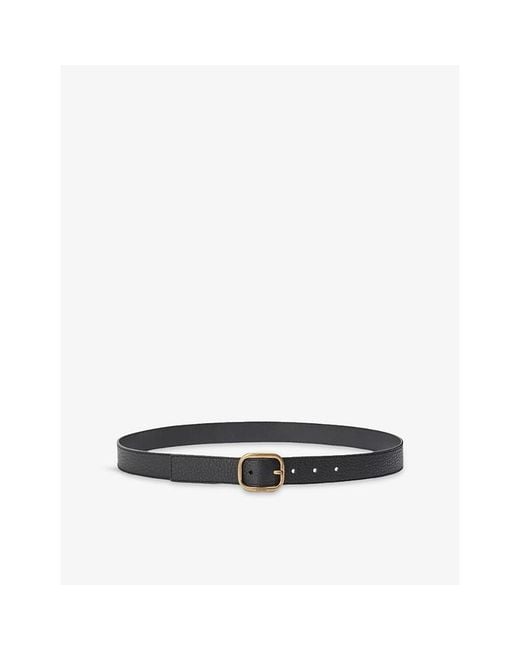 Loewe Multicolor Rounded-Buckle Leather Belt