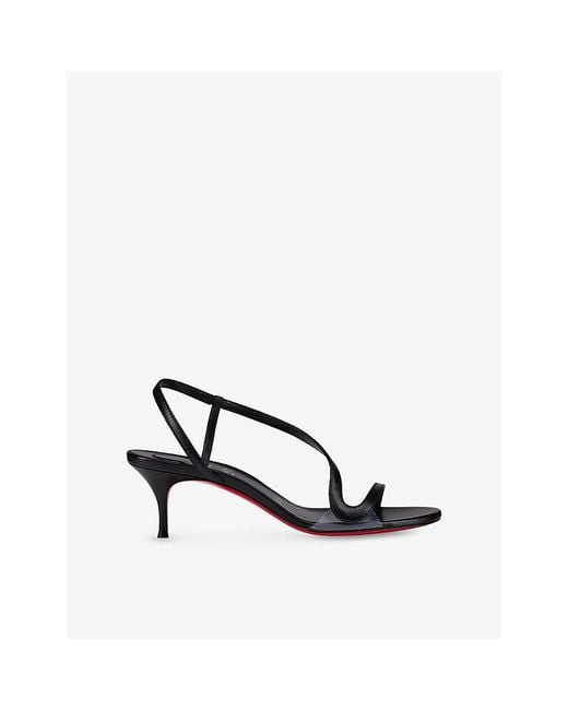 Christian Louboutin Black Rosalie 55 Leather Sandals