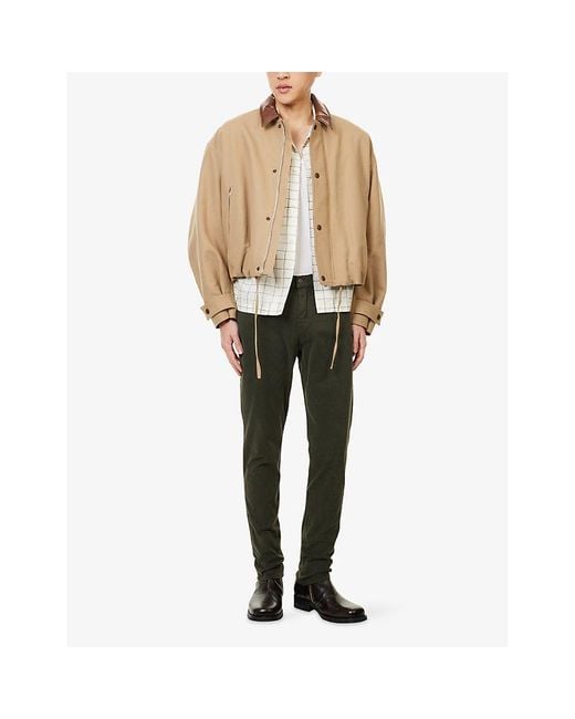 Citizens of Humanity Green London Slim-Fit Stretch-Cotton Blend Trousers for men