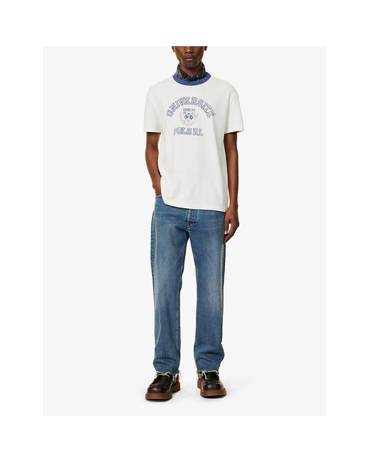 Polo Ralph Lauren White Uni Crewneck Cotton-jersey T-shirt for men