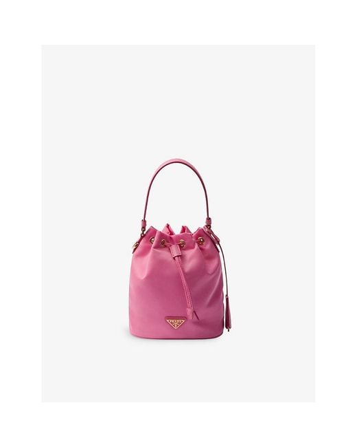 Prada Pink Re-edition 1978 Re-nylon Mini Recycled-polyamide Bucket Bag
