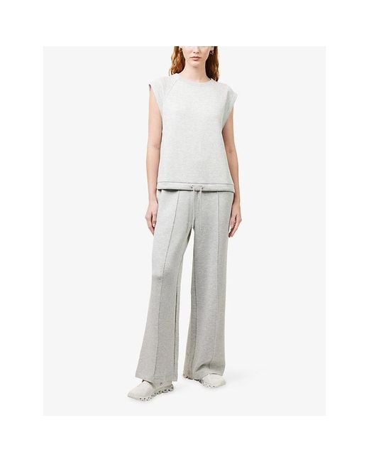 Varley White Salome Raglan Stretch-Woven T-Shirt