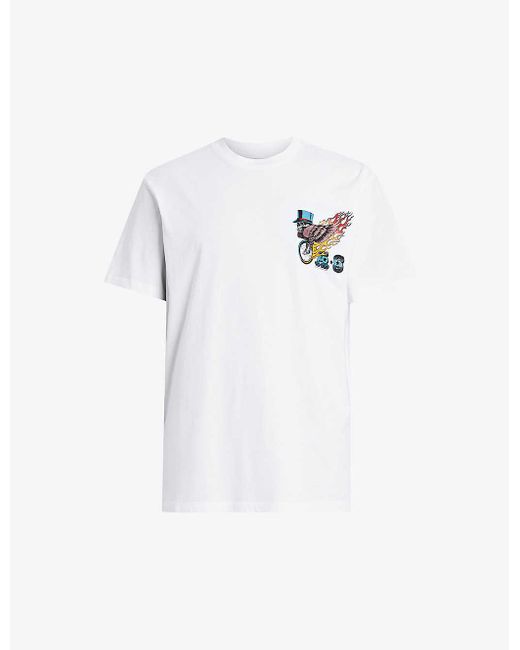 AllSaints White Roller Graphic-print Organic-cotton T-shirt X for men