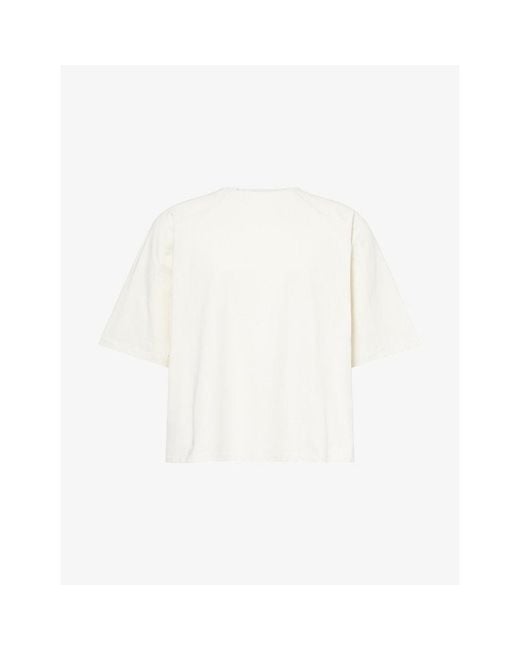 Seventh White Box-Cut Crewneck Cotton T-Shirt for men