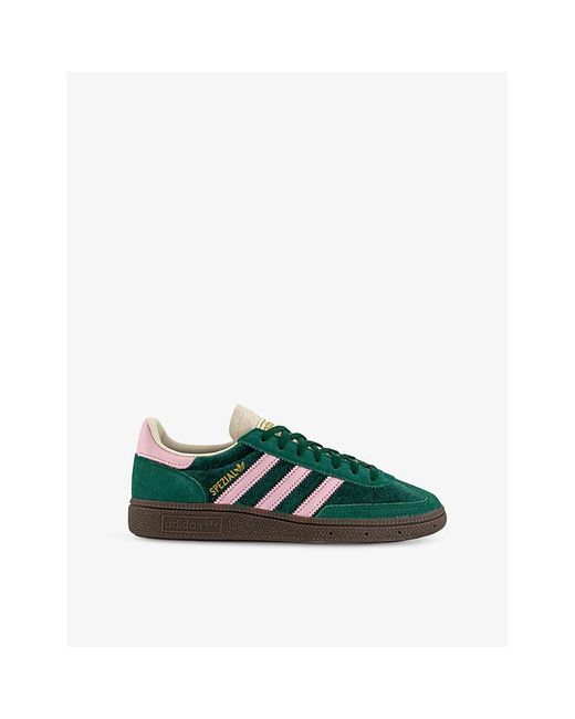 Adidas Green Handball Spezial Suede Low-Top Trainers