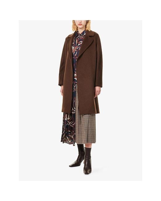 Weekend by Maxmara Brown Corte Brushed Wool Coat
