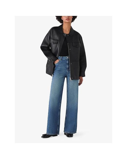 Whistles Blue Straight Full-Length Denim Jeans