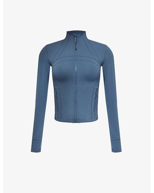 lululemon athletica Blue Define Funnel-neck Stretch-knit Jacket