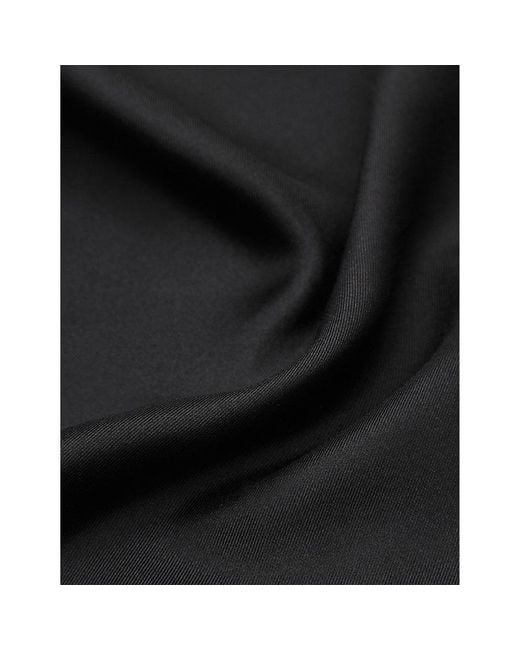 Reiss Black Ceremony Logo-Print Silk Pocket Square for men
