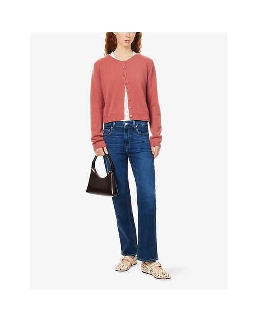PAIGE Blue Mason Ankle-Crop Denim Jeans