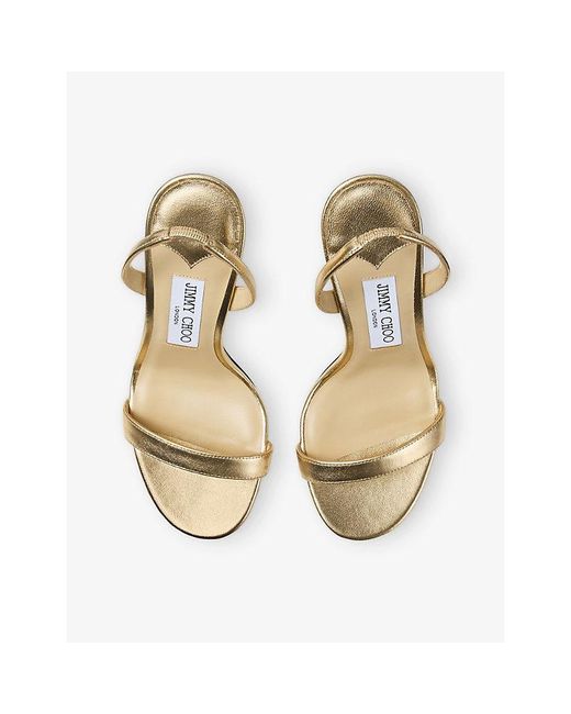 Jimmy Choo Jenn 100 Metallic Leather Sandals