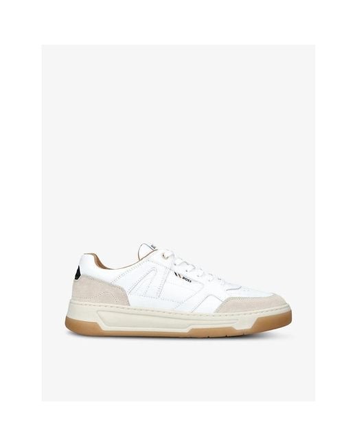 Boss White Baltimore Tennis Leather Low-top Trainers for men