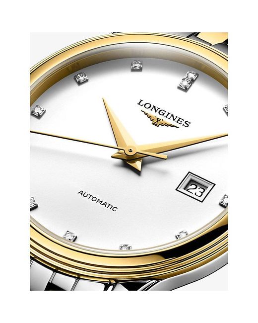 Longines Metallic L4.374.3.17.7 Flagship Pvd Coated Stainless-Steel And 0.034Ct Diamond Automatic Watch