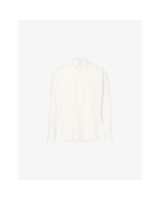 The Row White Marek Relaxed-Fit Cotton-Poplin Shirt for men