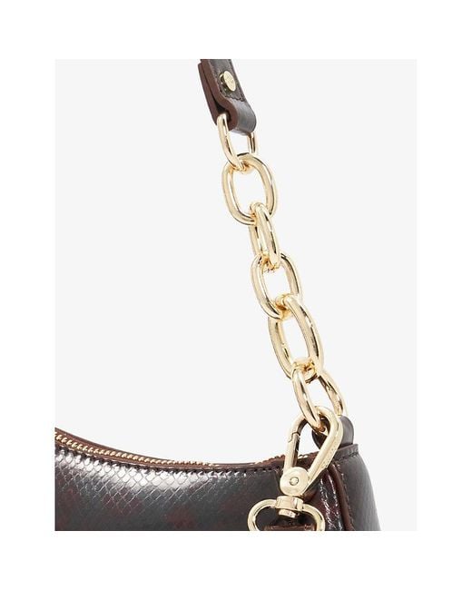 Dune Black Direction Small Leather Shoulder Bag