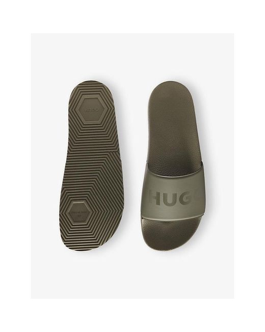 HUGO Green Branded Woven Sliders for men