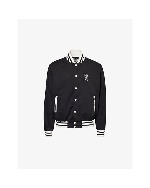 BBCICECREAM Black Arch Brand-embroidered Relaxed-fit Cotton-blend Jacket X for men