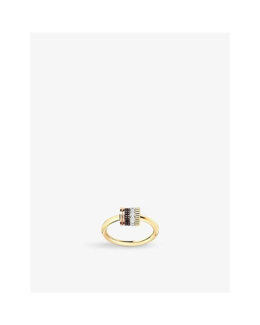 Boucheron Metallic Quatre Classique 18Ct- - - Pvd And 0.18Ct Diamond Ring