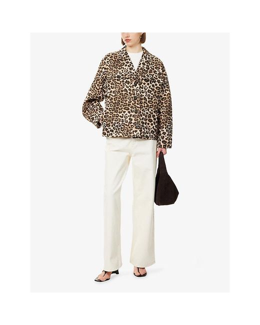 Anine Bing Multicolor Flynn-Print Woven Jacket