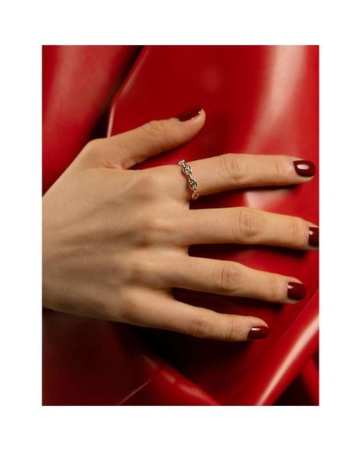Apm Monaco Metallic Hiver 18Ct-Plated Metal And Cubic Zirconia Ring