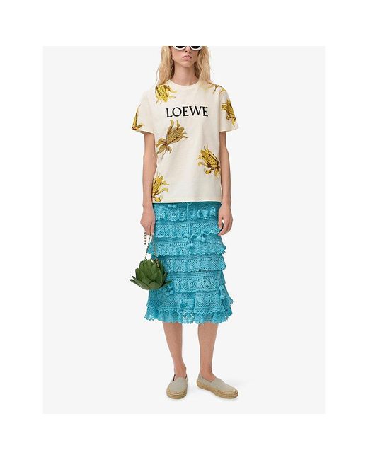 Loewe Metallic X Paula's Ibiza Rhinestone-Embellished Graphic Cotton-Jersey T-Shirt