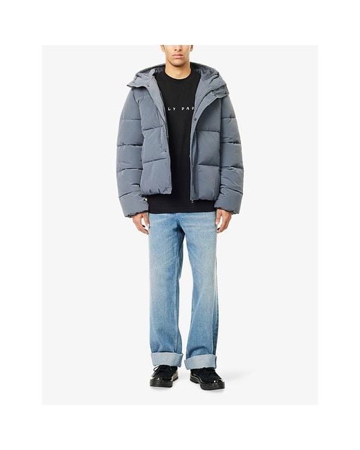 Daily Paper Blue Ripstop Hooded Shell Jacket for men