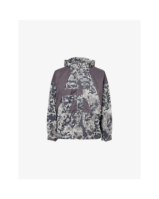 A Bathing Ape Gray Bape X Kazuki Snow Hooded Shell Jacket for men