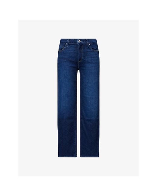 PAIGE Blue Mason Ankle Straight-Leg Denim Jeans