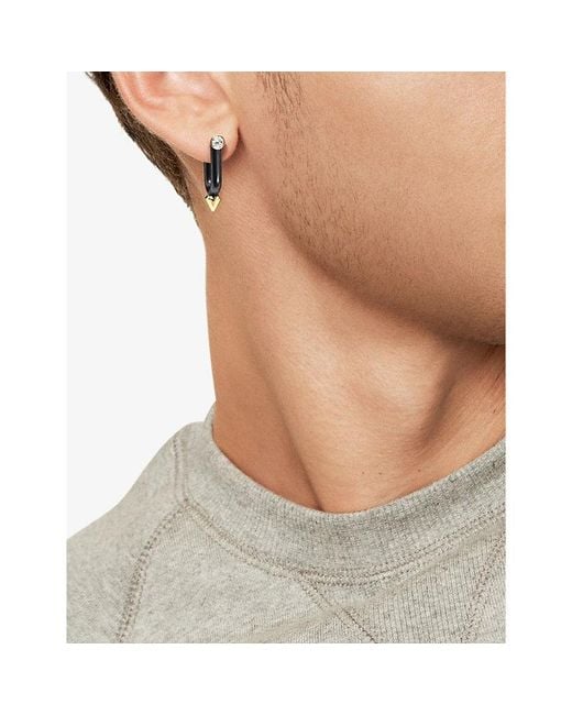 Tiffany & Co Metallic Titan By Pharrell Williams Large 18Ct- Titanium And 0.37Ct Brillant-Cut Diamond Hoop Earrings