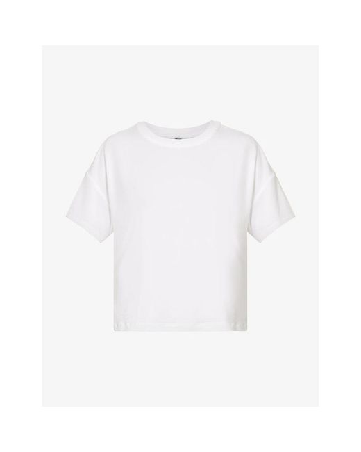 vuori White Energy Boxy-Fit Stretch-Jersey T-Shirt