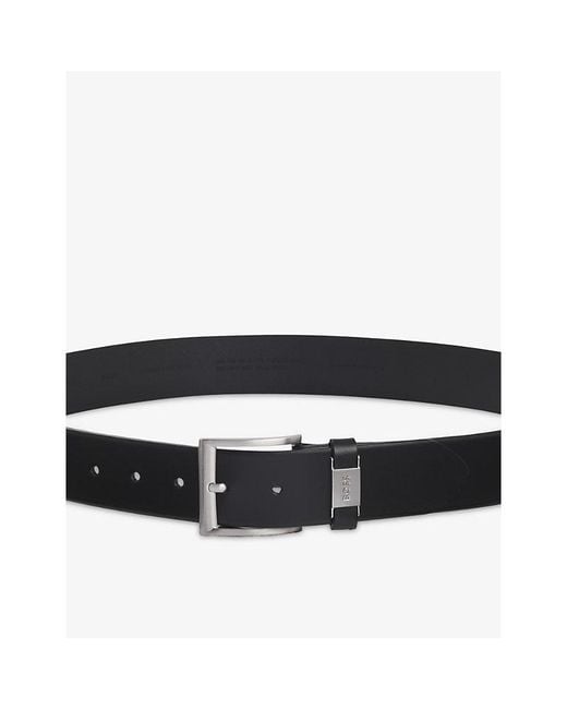 Boss Black Logo-Keeper Leather Belt for men