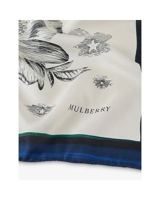 Mulberry Metallic Dreaming Silk Square Scarf