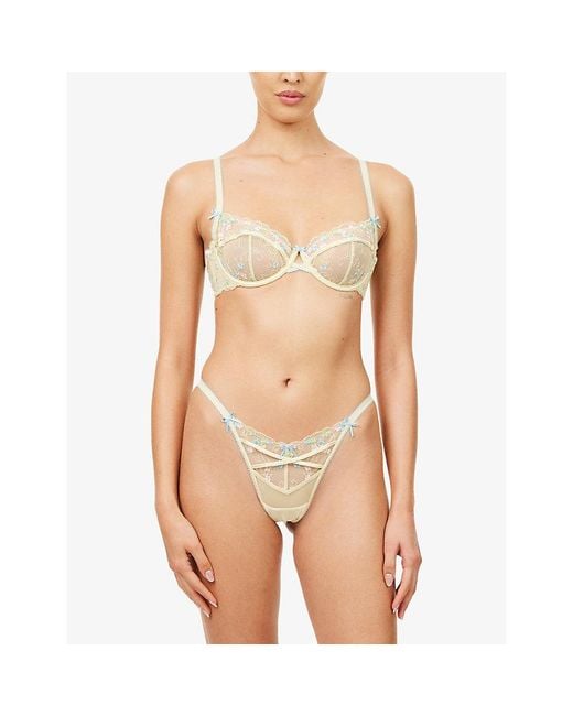 Lounge Underwear White Solene Balcony Lace Bra