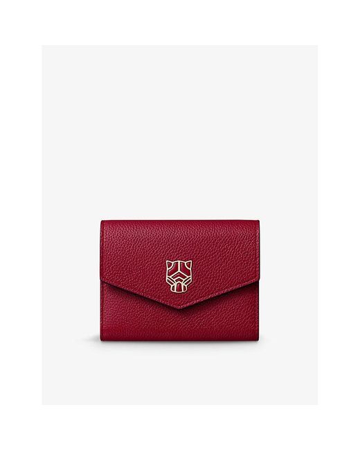 Cartier Red Panthère De Leather Wallet
