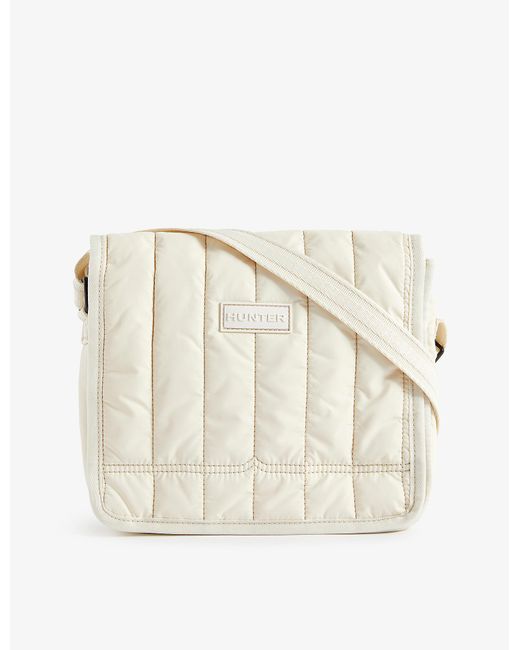 Hunter White Intrepid Mini Quilted Recycled-polyester Cross-body Bag