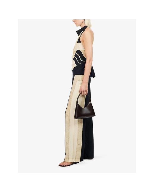 Sir Blue Sona Wide-Leg Wilk Trousers