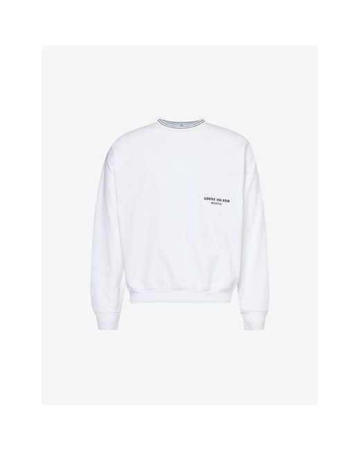 Stone Island White Marina Branded-print Cotton-jersey T-shirt Xx for men