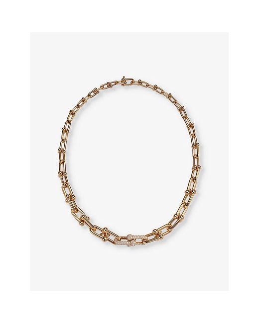 Tiffany & Co Metallic Tiffany Hardwear 18Ct- And 3.19Ct Diamond Necklace