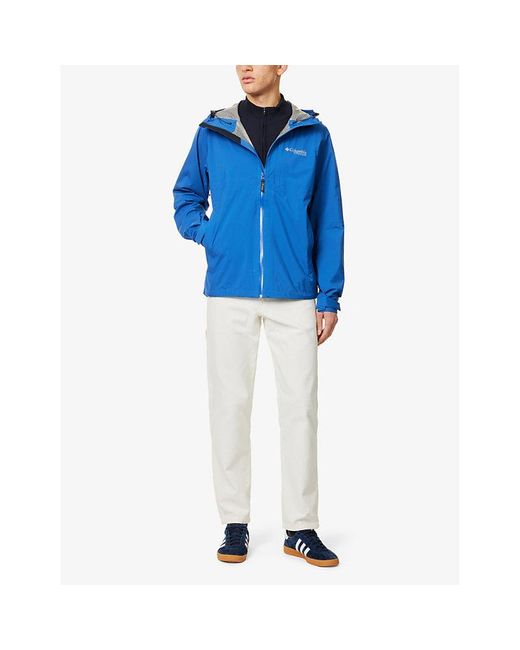 Columbia Blue Ampli-Dry Waterproof Shell Jacket for men