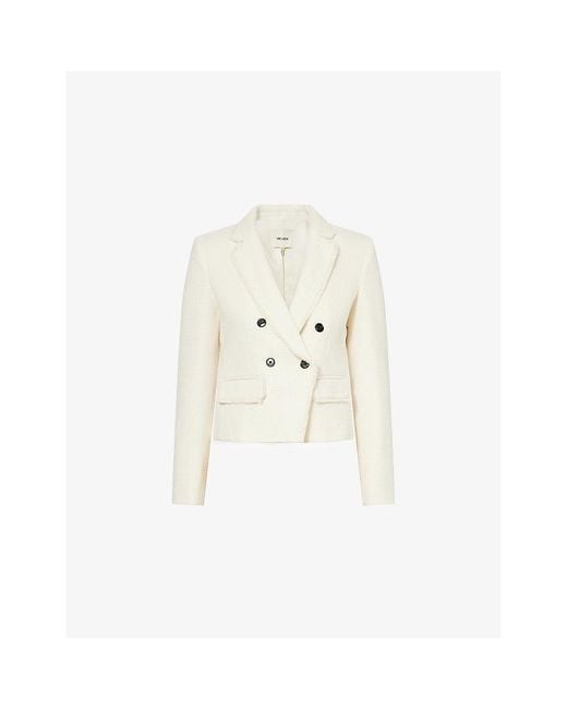 ME+EM White Am To Pm Fitted Woven Blazer