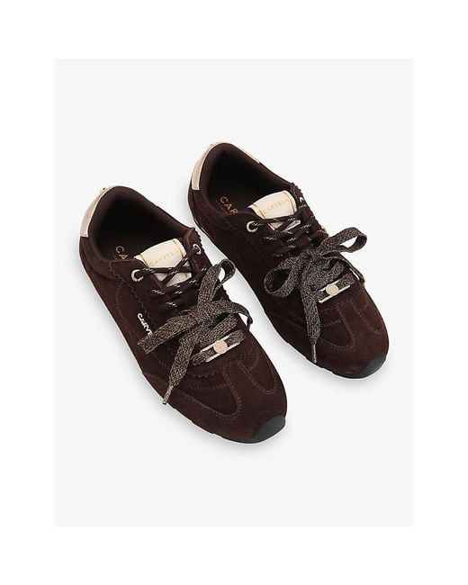 Carvela Kurt Geiger Brown Tivoli Suede Trainers