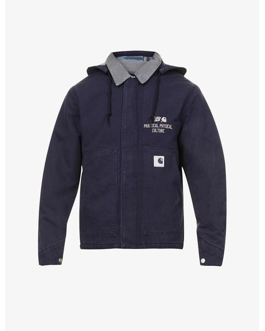 Carhartt WIP Blue X New Balance Arcan Brand-patch Organic-cotton Canvas Jacket for men
