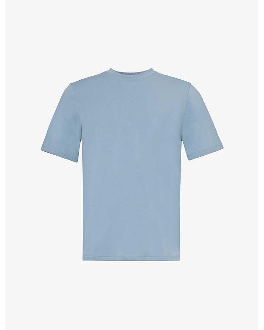 lululemon athletica Blue Zeroed In Short-sleeve Cotton-blend T-shirt for men