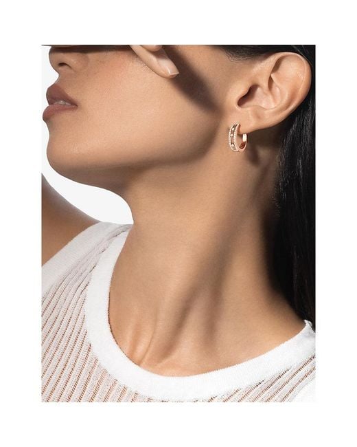 Messika Metallic Move Classique 18Ct And 0.52Ct Diamond Hoop Earrings