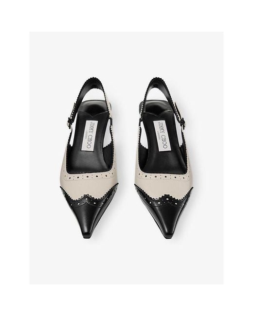 Jimmy Choo Multicolor Amel 50 Leather Slingback Heels