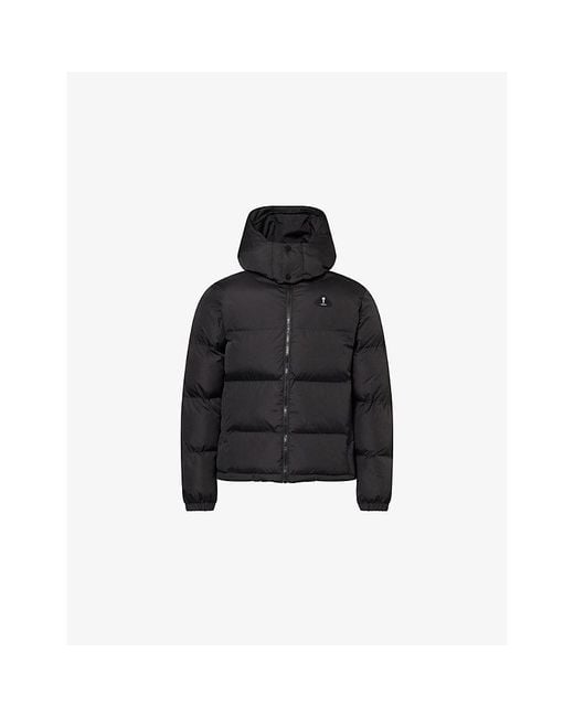 Trapstar Black Irongate Rubber Brand-Patch Shell Jacket for men