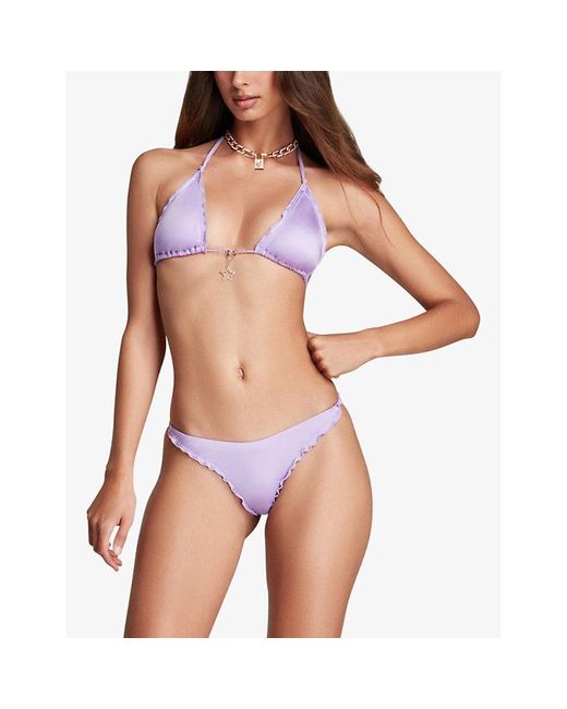 Agent Provocateur Purple Berry Star-Charm Bikini Bottoms