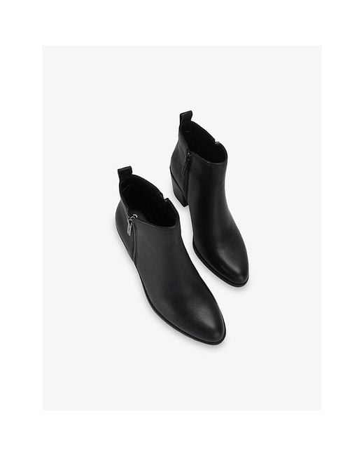 Carvela Kurt Geiger Black Salvetti Leather Heeled Ankle Boots