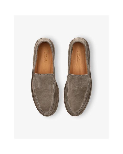 Aurélien Brown Voyager Suede Loafers for men