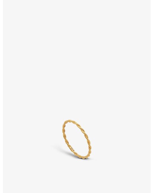 Monica Vinader Metallic Signature Recycled 18ct Gold-plated Vermeil Sterling Silver Ring